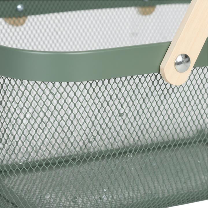 Immagine prodotto Relaxdays Eckiger Drahtkorb mit Henkeln (43 cm, 1x)