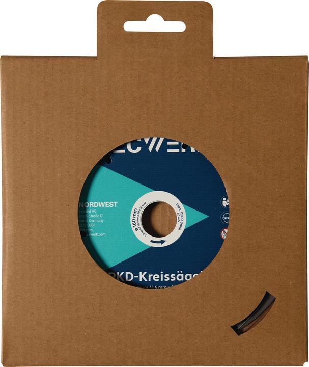 Produktbild Tecwerk Handkreissägeblatt Aussen-Ø 160 mm Zähnezahl 6 PKD Bohrung 20 mm Schnittbreite 2,2 mm
