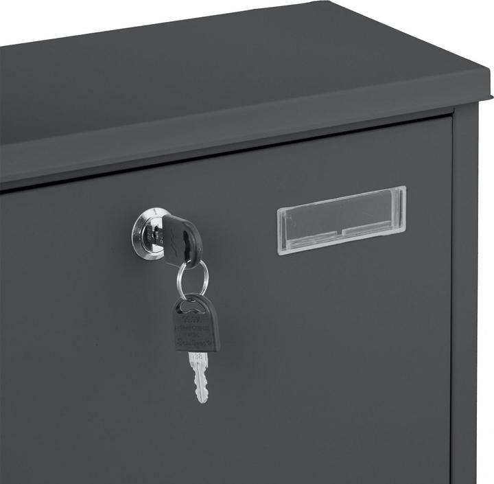 Relaxdays Briefkasten mit Zeitungsfach