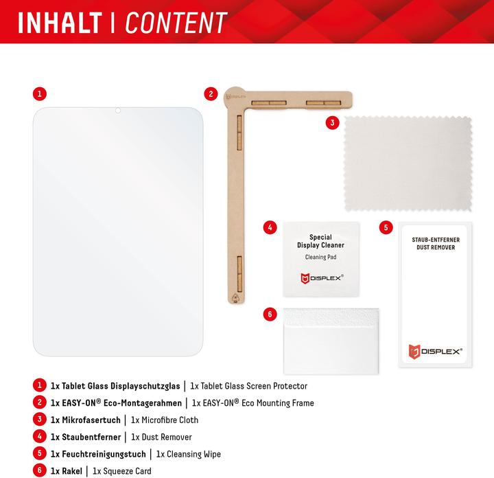 Immagine prodotto Displex Tablet Glass, Tablet Schutzglas (1 Pezzo/i, Galaxy Tab S7 FE, Galaxy Tab S9+, Galaxy Tab S7+, Galaxy Tab S8+)