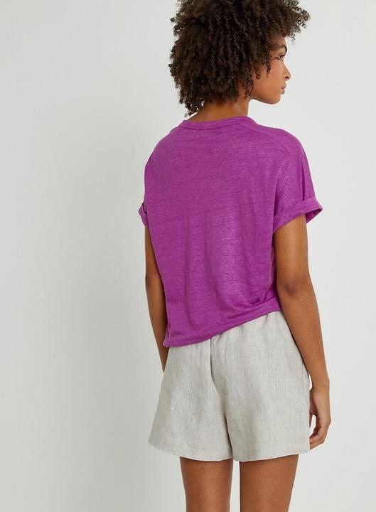 Produktbild La Redoute Collections T-Shirt aus Leinen mit Rundhalsausschnitt (XL)