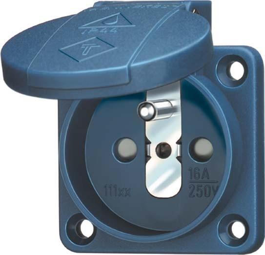Actual product image Mennekes MEN 11181 16A 2-pole E230V Schuko surface-mounted socket outlet blue