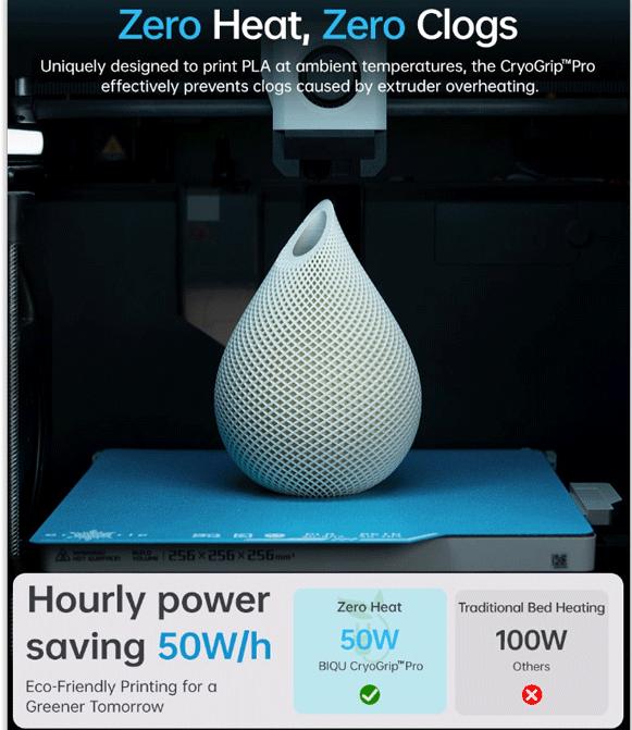 Immagine prodotto 3d-printerstore.ch BIQU Buildplate CryoGrip Pro für Bambu Lab P1/X1 - Frostbite (Piastra)