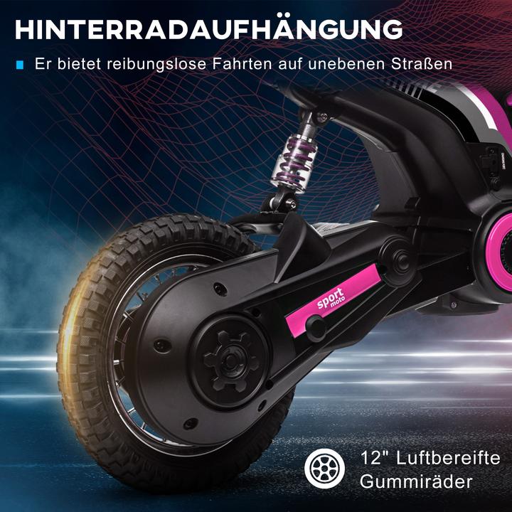 Produktbild Homcom Kindermotorrad Kunststoff, Metall Rosa (12 V)