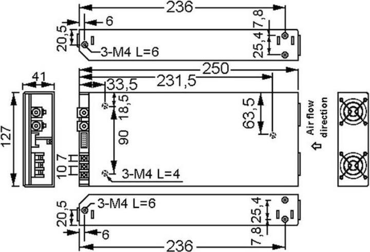 Image du produit MeanWell Module d'alimentation AC/DC fermé
