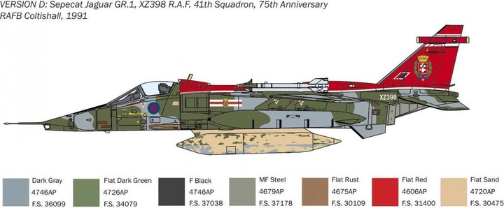 Actual product image 1:72 Sepecat JAGUAR GR.1/3 R.A.F.