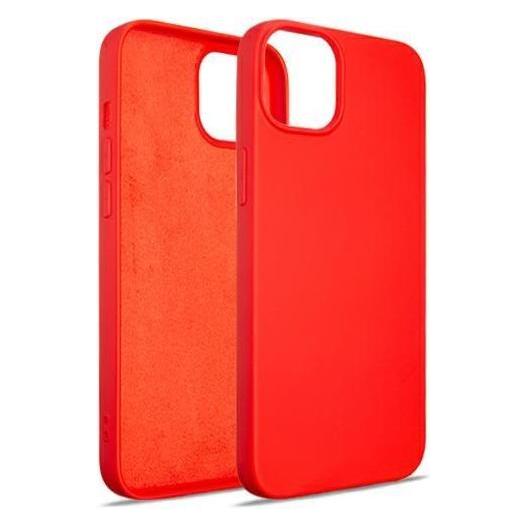 Beline Etui Silicone iPhone 15 Plus 6,7" czerwony/red (Apple iPhone 15 Plus), Smartphone Hülle, Rot