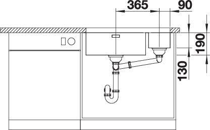 Produktbild Blanco Andano 500/180-U (Unterbauspüle, 74.50 cm, 44 cm)