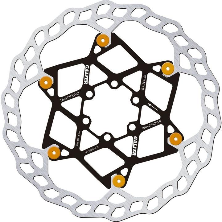 Actual product image Galfer Bike GALFER Disc Wave Floating Ø180mm x 2.0mm orange V2 (180 mm)