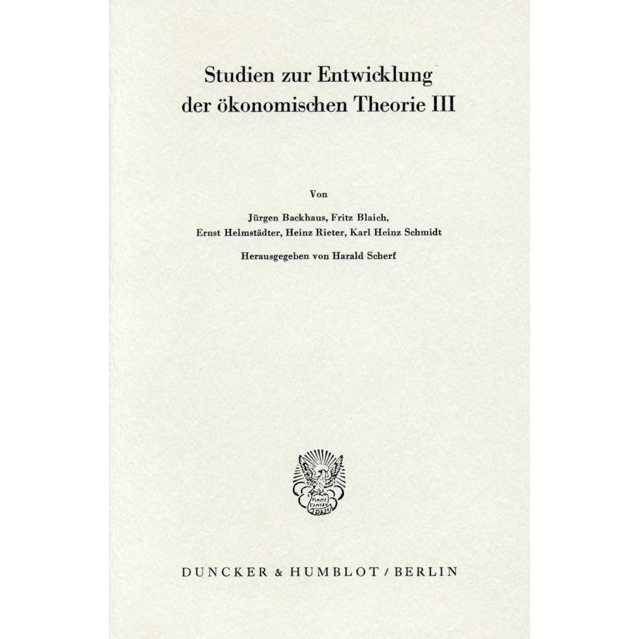 Bedeutung und Fortwirkung der Physiokraten., Fachbücher von Harald Scherf