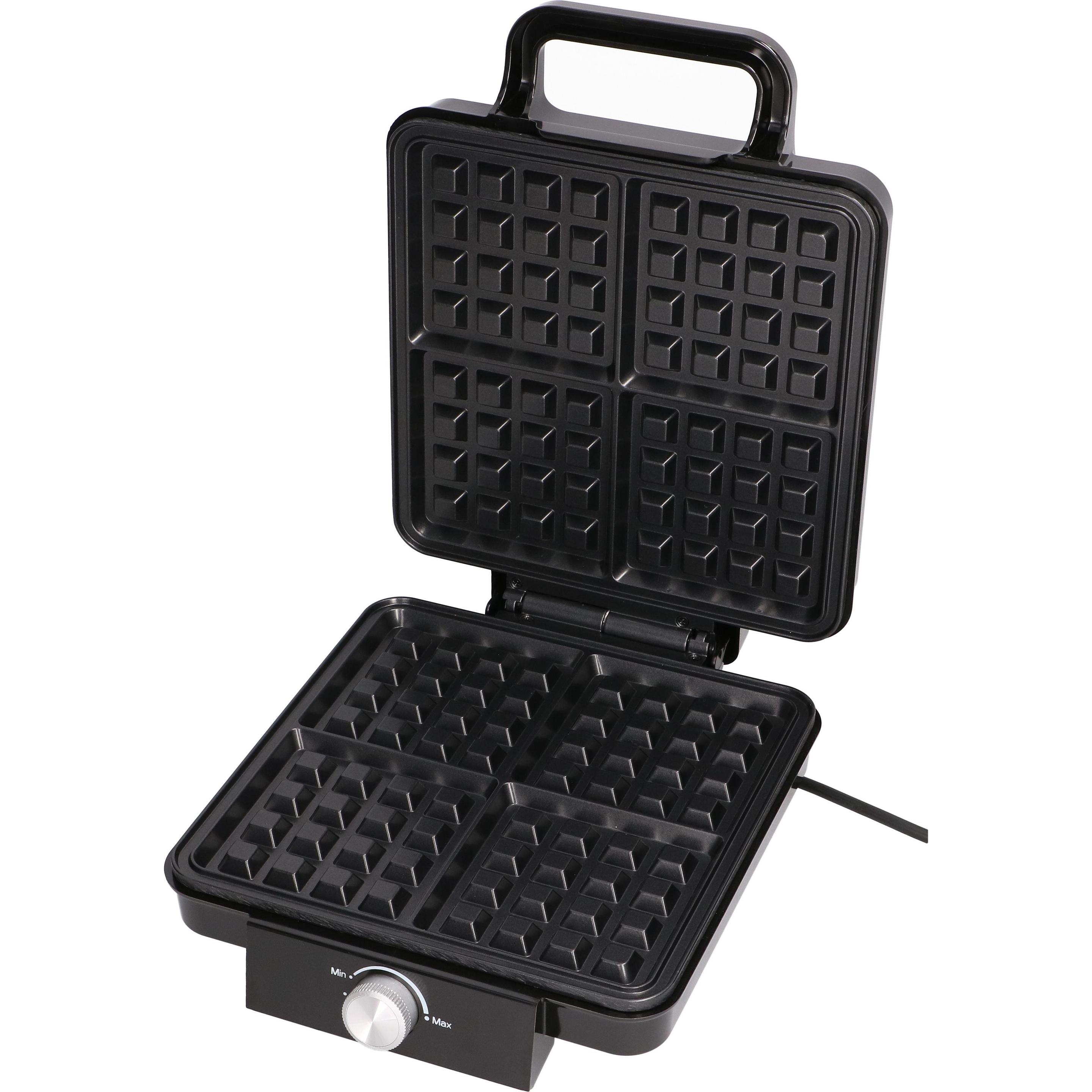 Extralink Home Waffle Maker 2200W, Black, 4-Chamber, Piastra per waffel, Nero