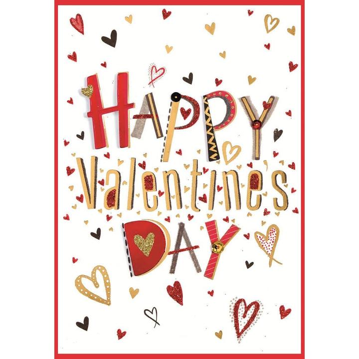 Actual product image Simon Elvin Traditional Valentine's Day Greetings Card (Pack of 6) (6 pcs.)