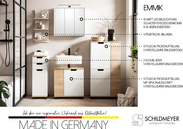 Produktbild Schildmeyer Emmik Highboard (59.80 x 32.60 x 116.90 cm)