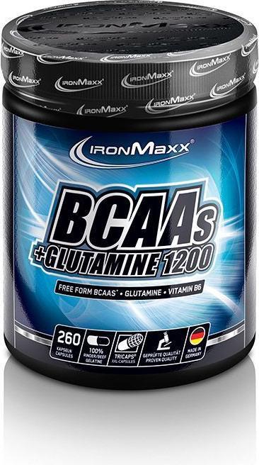 Image du produit IronMaxx BCAA et glutamine 1200 (260 pièce(s), Capsules, 357 g)