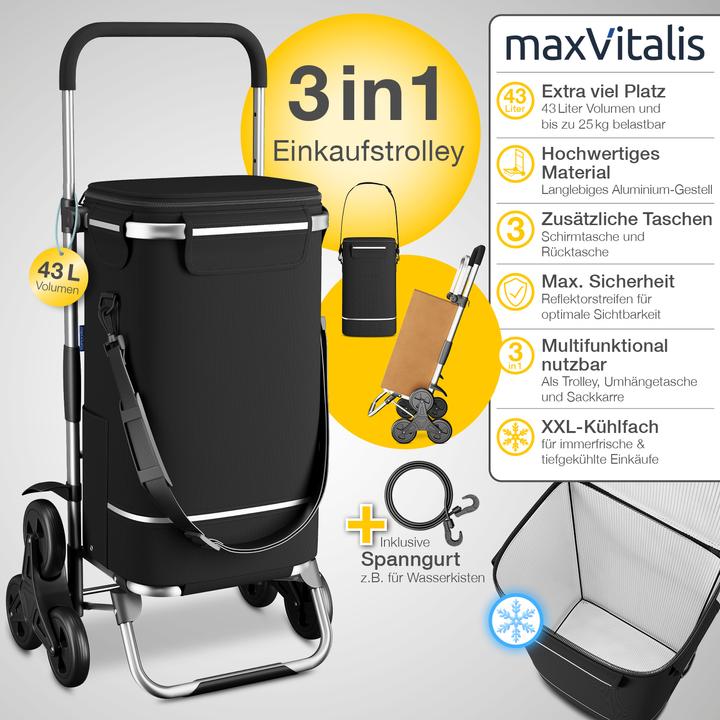 Produktbild MaxVitalis Einkaufstrolley mit Kühlfunktion
