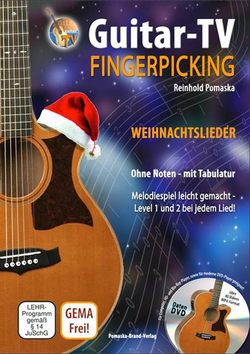 Produktbild Guitar-TV: Fingerpicking - Weihnachtslieder (mit DVD) (Deutsch, Martina Krause, Reinhold Pomaska, 2013)