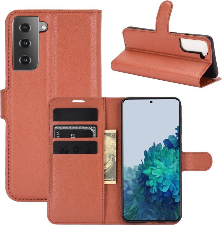 Produktbild König Design Hülle Handy Schutz für Samsung Galaxy S21 Case Cover Tasche Etuis Bumper Braun (Samsung Galaxy S21+)