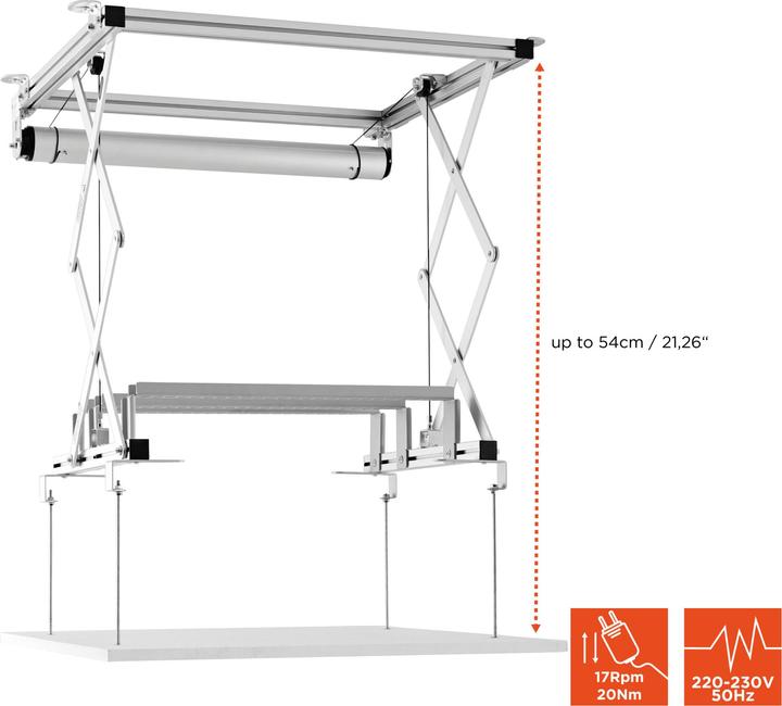 Produktbild Celexon Expert PL400 HC Plus - Elektrolift für Projektor (Decke)