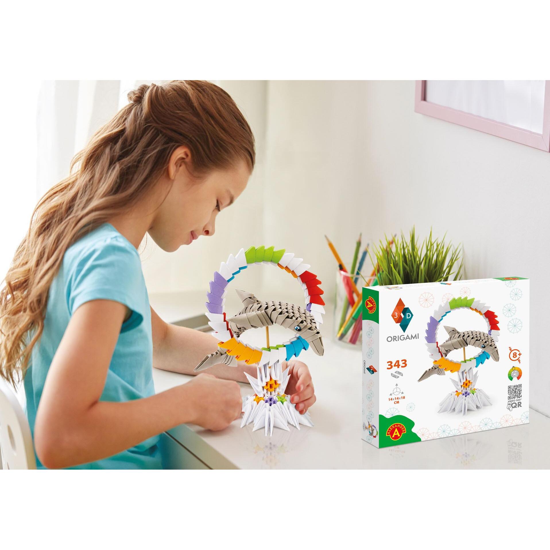 Thumbnail - Selecta Spielzeug ORIGAMI 3D - Delphin, 343St. (343 Teile)