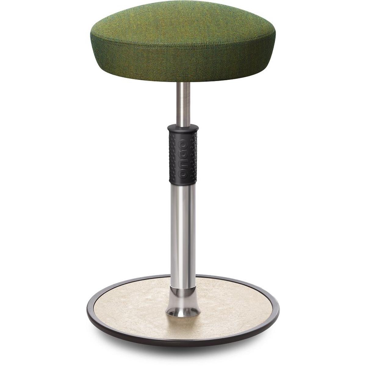 Ongo, Bürostuhl, Sitz- Stehhocker Free Tall Hutsitz kvadrat Remix Olive chrom /cremeweiss