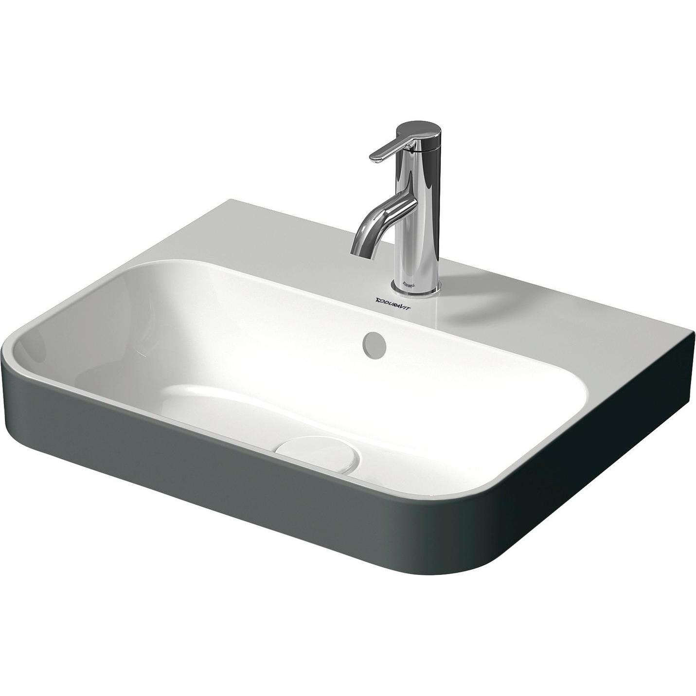 Duravit, Waschbecken, Aufsatzwaschbecken 50 x 40 cm Happy D.2 Plus Anthrazit/weiss 2360506100 (400 mm, 500 mm)