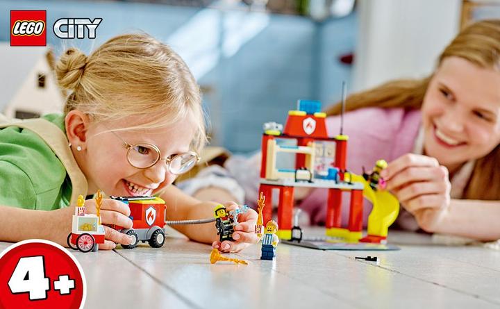 Produktbild LEGO Feuerwehrstation und Löschauto (60375, LEGO City)