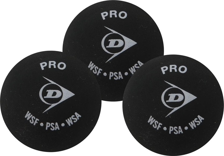 Actual product image Dunlop SquashBalls Pro 3-pack Elasticated hydrocarbon polymer