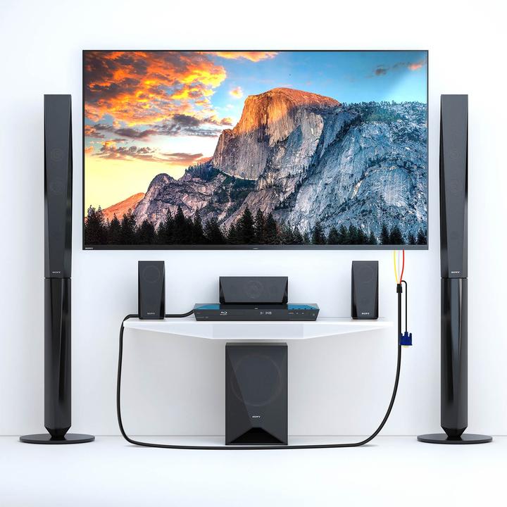Produktbild LinQ HDMI auf 3x Cinch-Stecker / VGA Videokabel by – Schwarz (1.50 m, VGA)