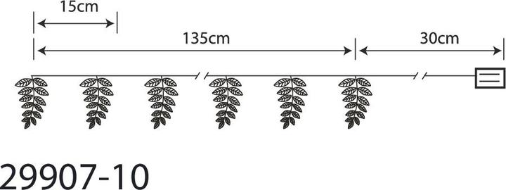 Actual product image Globo LED Baily light chain 10xLED (1.65 m)
