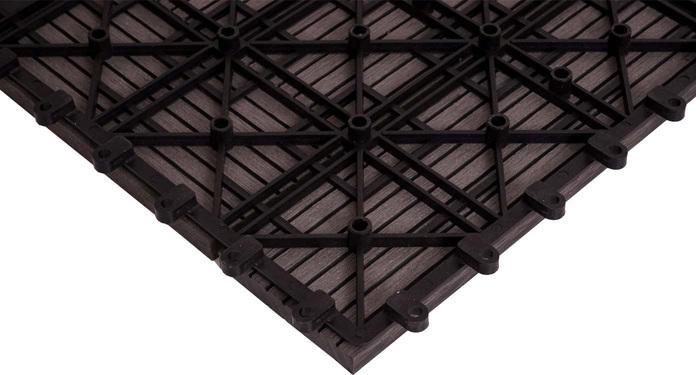 Image du produit Swisshandel24 WPC Carrelage d'angle Rhône + finition, Terrasse aspect bois, 30x30cm Premium Angle, Gris décalé (1 x, 30 x 30 cm)