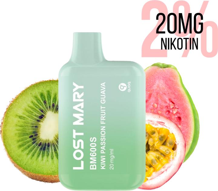 Lost Mary BM600s, Kiwi Passion Fruit Goyave (Frais)