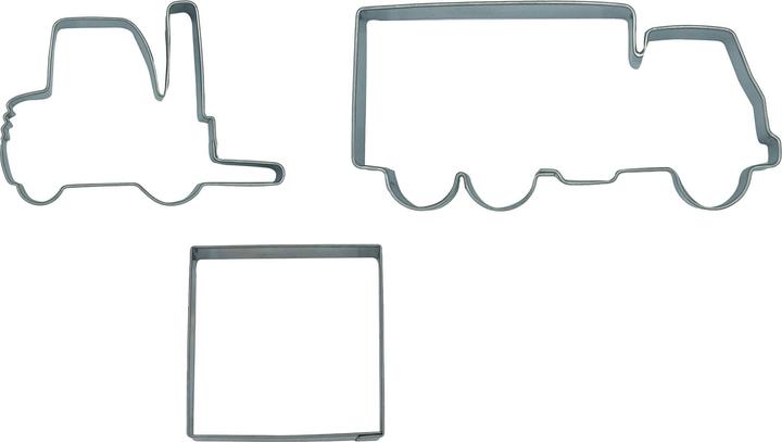Kaladia Plätzchen Ausstecher Set Strassenlogistik - Keksausstechform Edelstahl