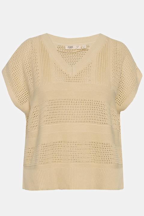 Produktbild Ulla Popken Strick-Pullunder, V-Ausschnitt, ärmellos (50, 52)