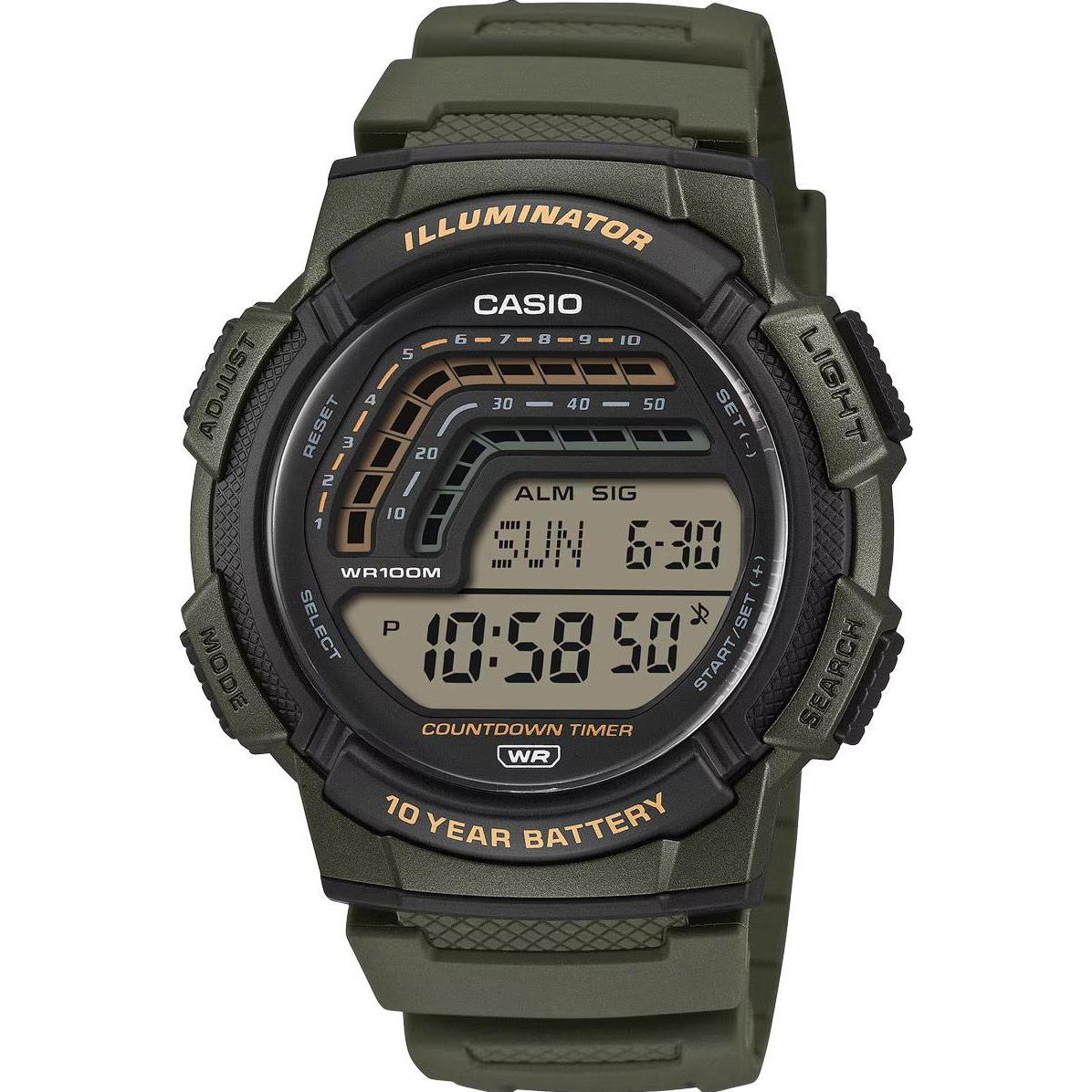 Casio, Armbanduhr, WS-1800-3AVEF, Grün, Grau, Schwarz, (Digitaluhr, 48.20 mm)