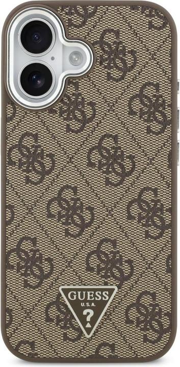 Immagine prodotto Guess Case Magsafe 4G PU Leather Case With Triangle Logo And Silver Metal Camera Frame For iPhone 17 (Apple iPhone 17)
