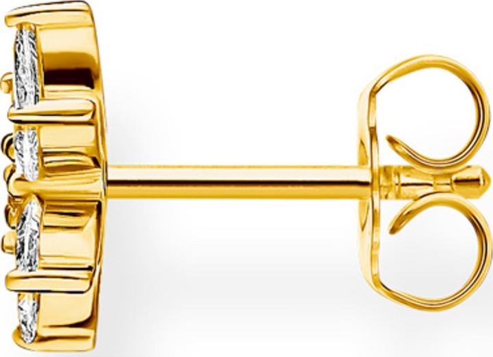 Produktbild Thomas Sabo Einzel Ohrstecker Blume weisse Steine gold (925 Silber)