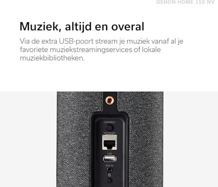 Produktbild Denon Home 150 NV Multiroom Speaker schwarz (Airplay 2, Bluetooth, WLAN)