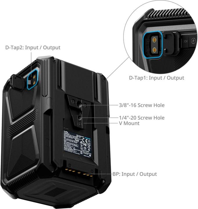 Actual product image SmallRig 4985 X-Touch Smart Triple-Proof V Mount Battery X221 (Camera battery)