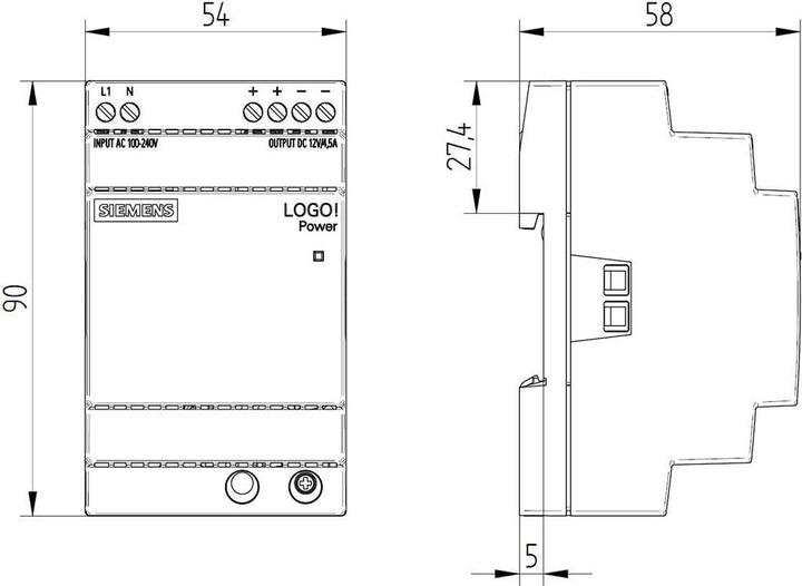 Produktbild Siemens Hutschienen-Netzteil (DIN-Rail