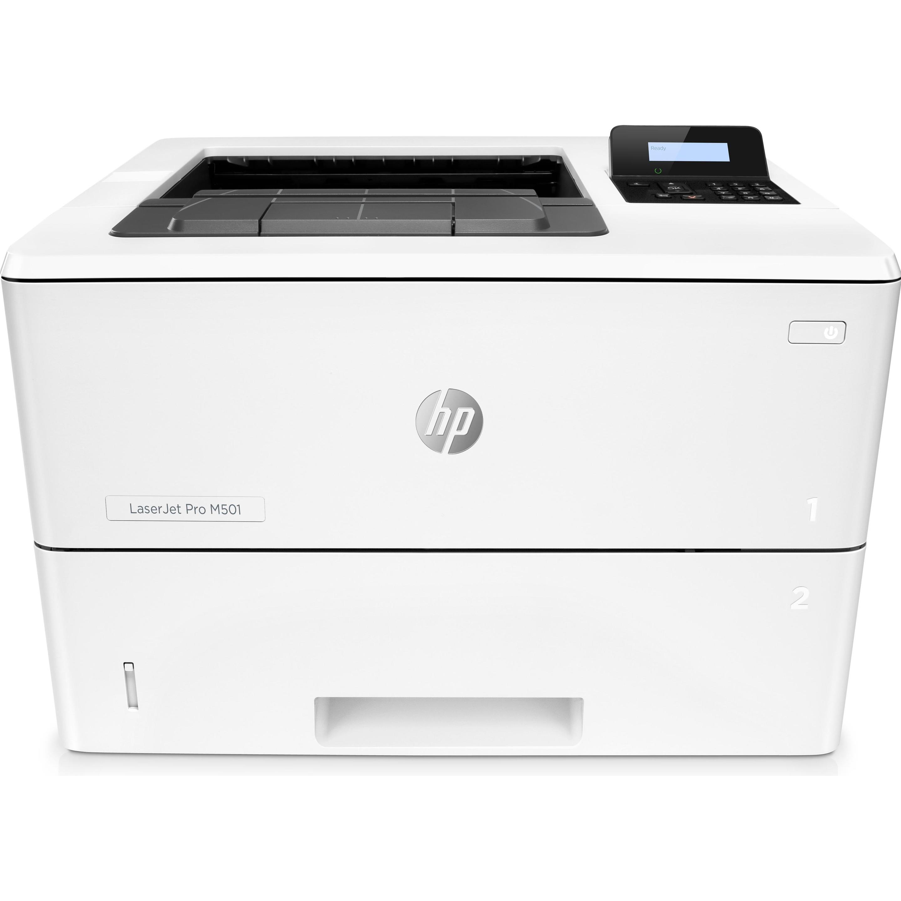 HP LaserJet Pro M501dn (Laser, Schwarz-Weiss), Drucker, Weiss