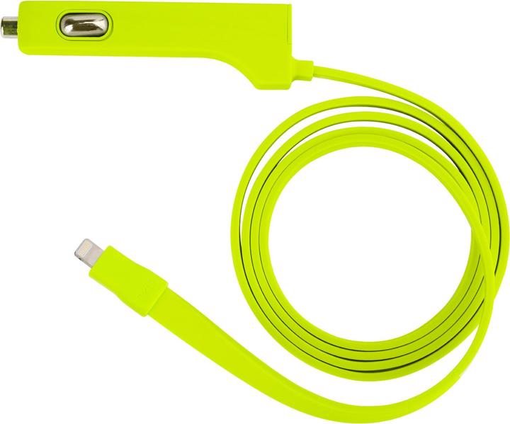 Actual product image Tylt RIBBN Dual Car Charger Green