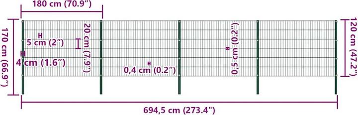 Produktbild vidaXL Zaunpaneel