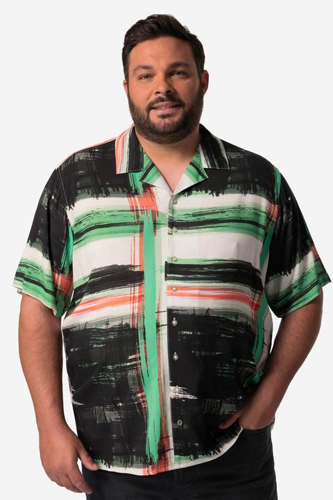 Produktbild Men+ Hemd, Halbarm, Alloverdruck, Cuba-Kragen (4XL)