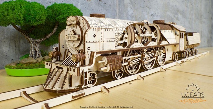 Image du produit Ugears Locomotive V-Express avec wagon