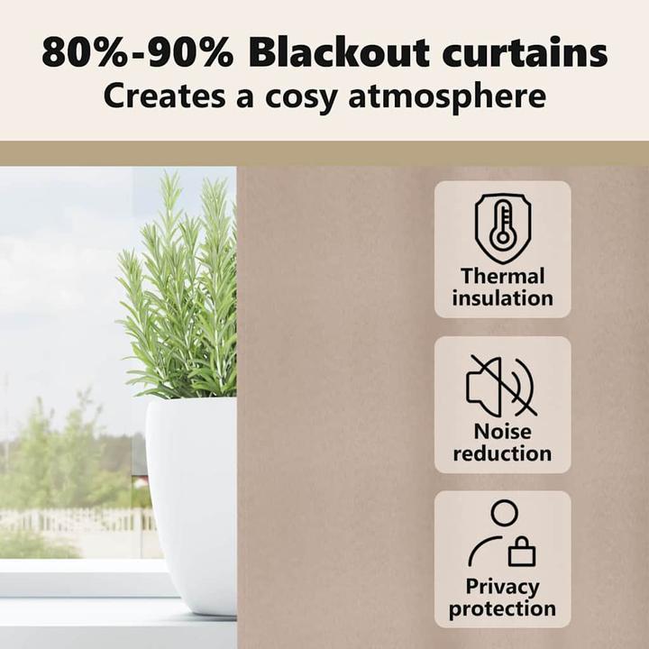 Actual product image vidaXL Verdunkelungsvorhänge (140 x 260 cm)