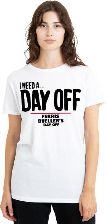 Actual product image Ferris Bueller´s Day Off Unisex Adult Ferris Bueller Needs A Day Off T-Shirt (L)