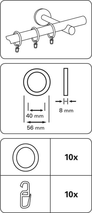 Produktbild Gardinia Vorhangring