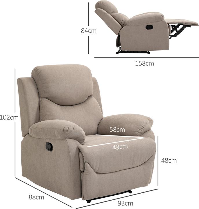 Produktbild Homcom Relaxsessel mit Liegefunktion