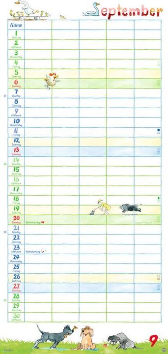 Produktbild Heye Familienplaner (21 x 45 cm)