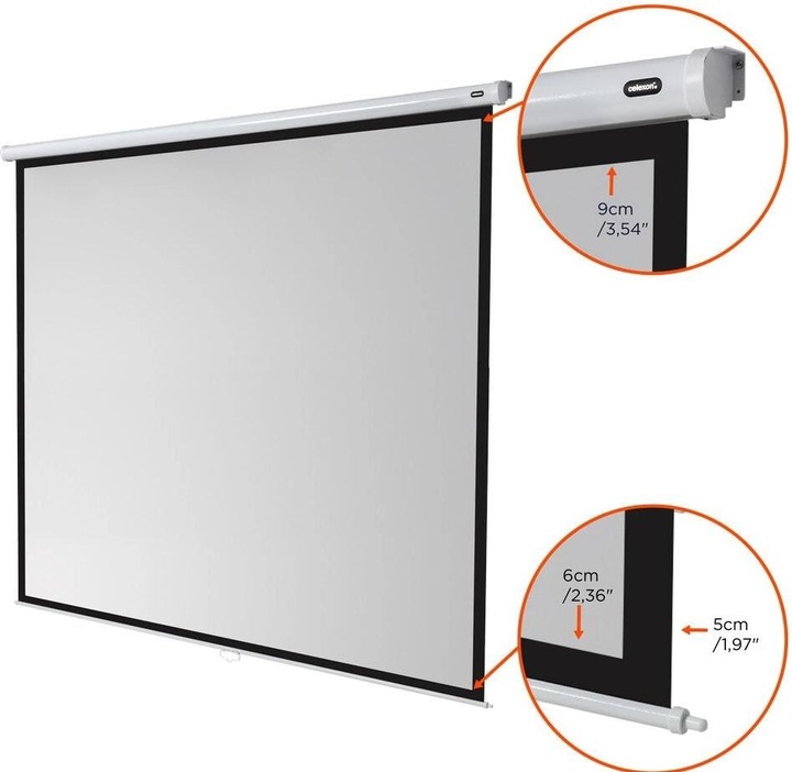 Actual product image Celexon Rollo Economy, Canvas, 1:1 (155.91", 1:1)